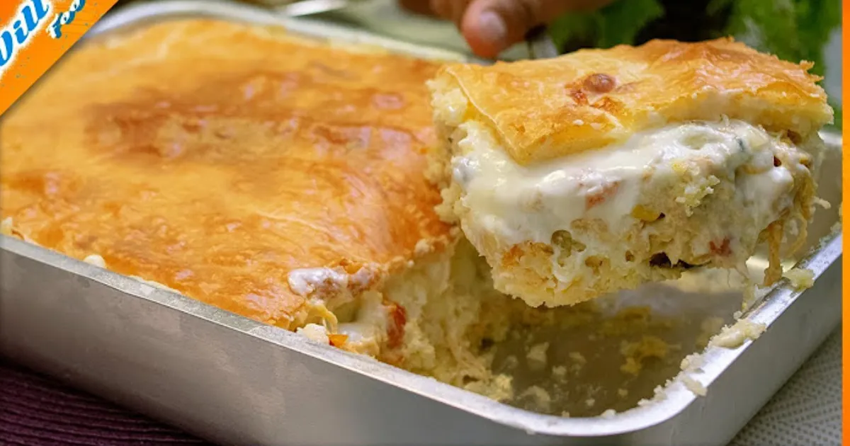 Descobri a receita perfeita: Torta de Frango e Requeijão sem Liquidificador!