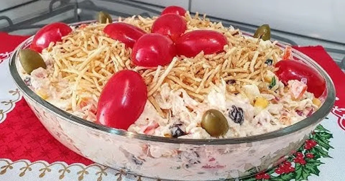 Como eu preparei um salpicão de frango delicioso para o Natal!