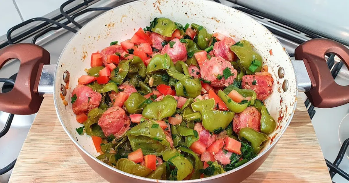 Pimenta cambuci com linguiça toscana