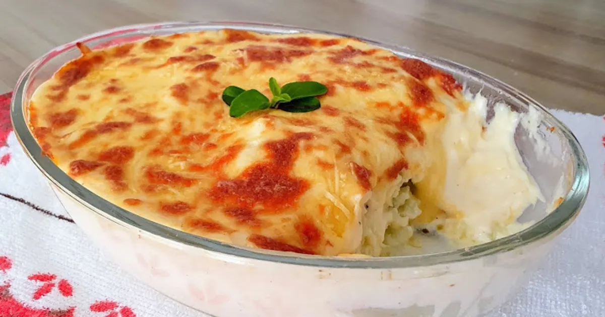 Descobrindo sabores: minha experiência com couve-flor gratinada ao molho branco