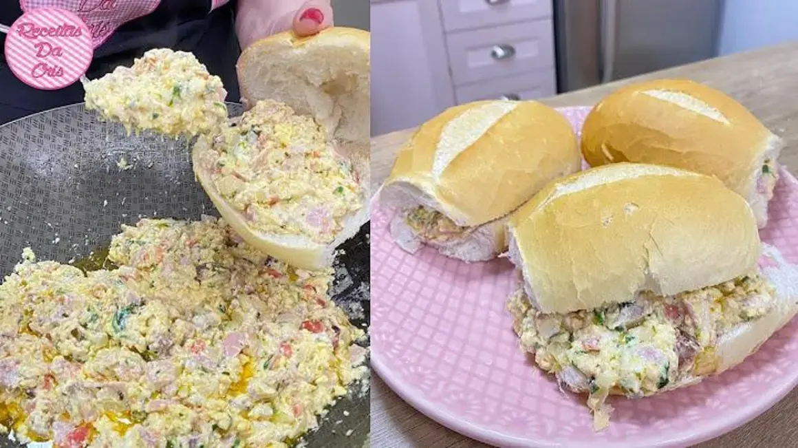 Receita de Lanche Mexidão Cremoso de Ovos com Bacon para toda a família