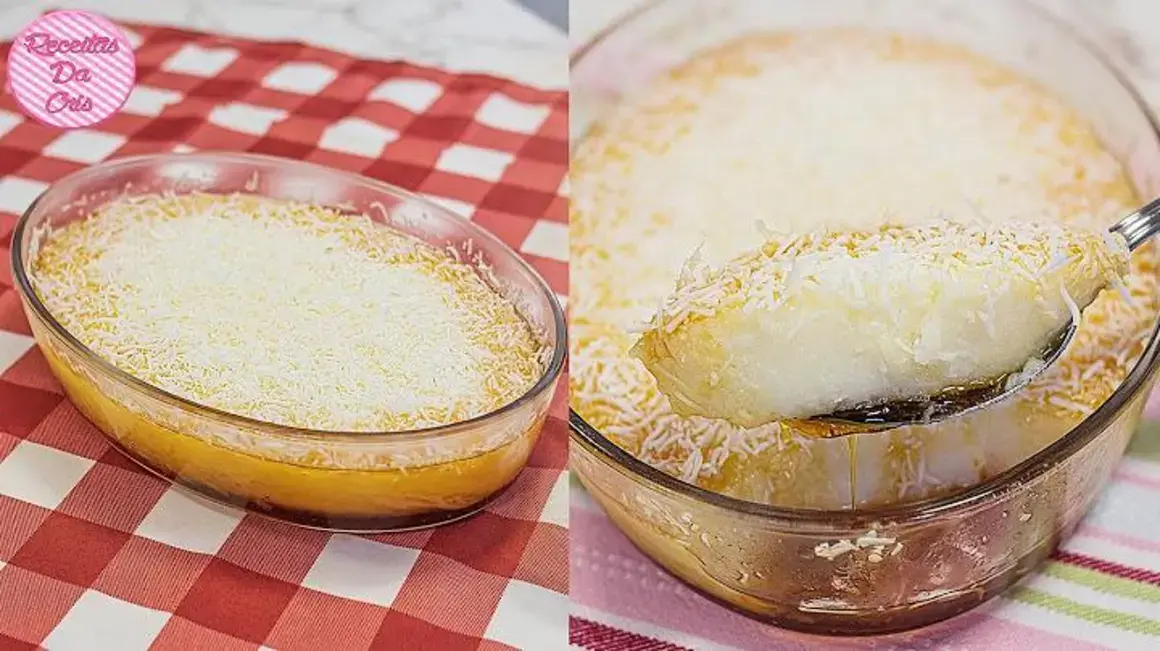 Receita de Manjar Cremoso de Coco na Travessa Simples e Deliciosa que Eu Fiz