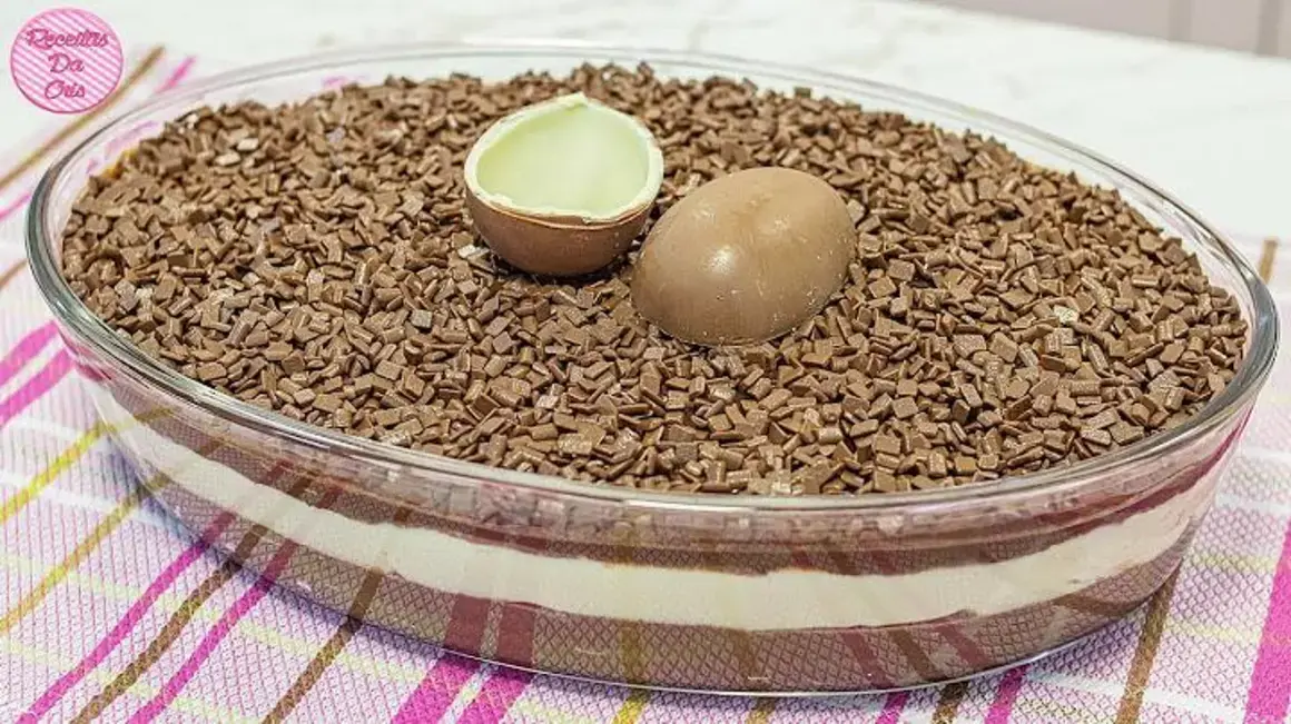 Receita de Ovo de Páscoa de Colher Cremoso na Travessa para Encantar na Páscoa