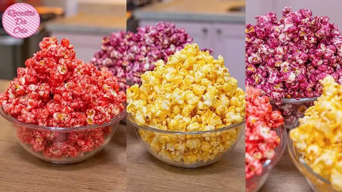 Receita de Pipoca Doce Colorida: Aprenda a Fazer Essa Delícia em Casa Agora!