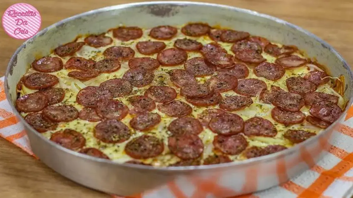 Receita de Pizza de Calabresa de Liquidificador que eu aprendi e adorei fazer