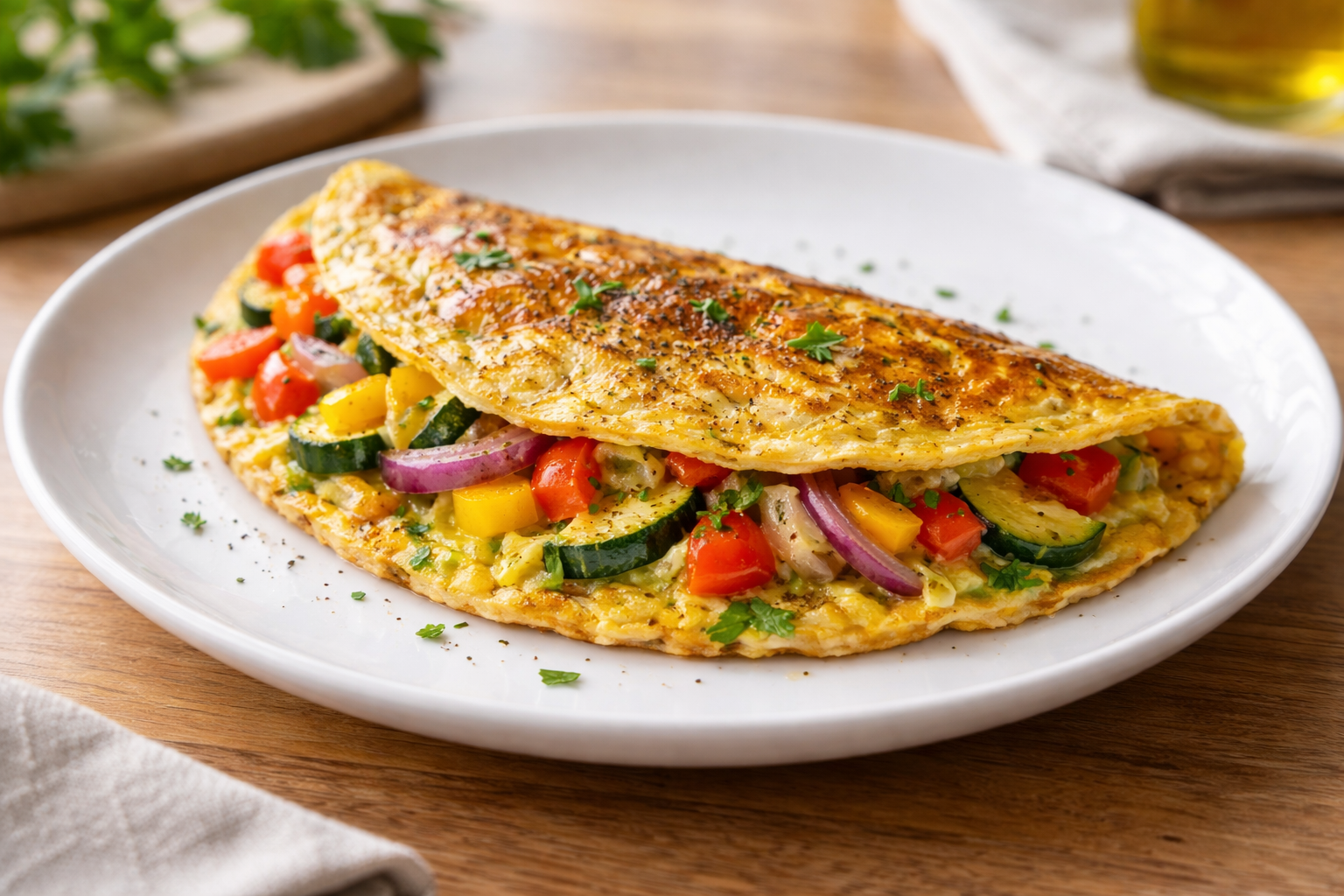 Omelete de Legumes Low Carb: Receita Saudável e Fácil