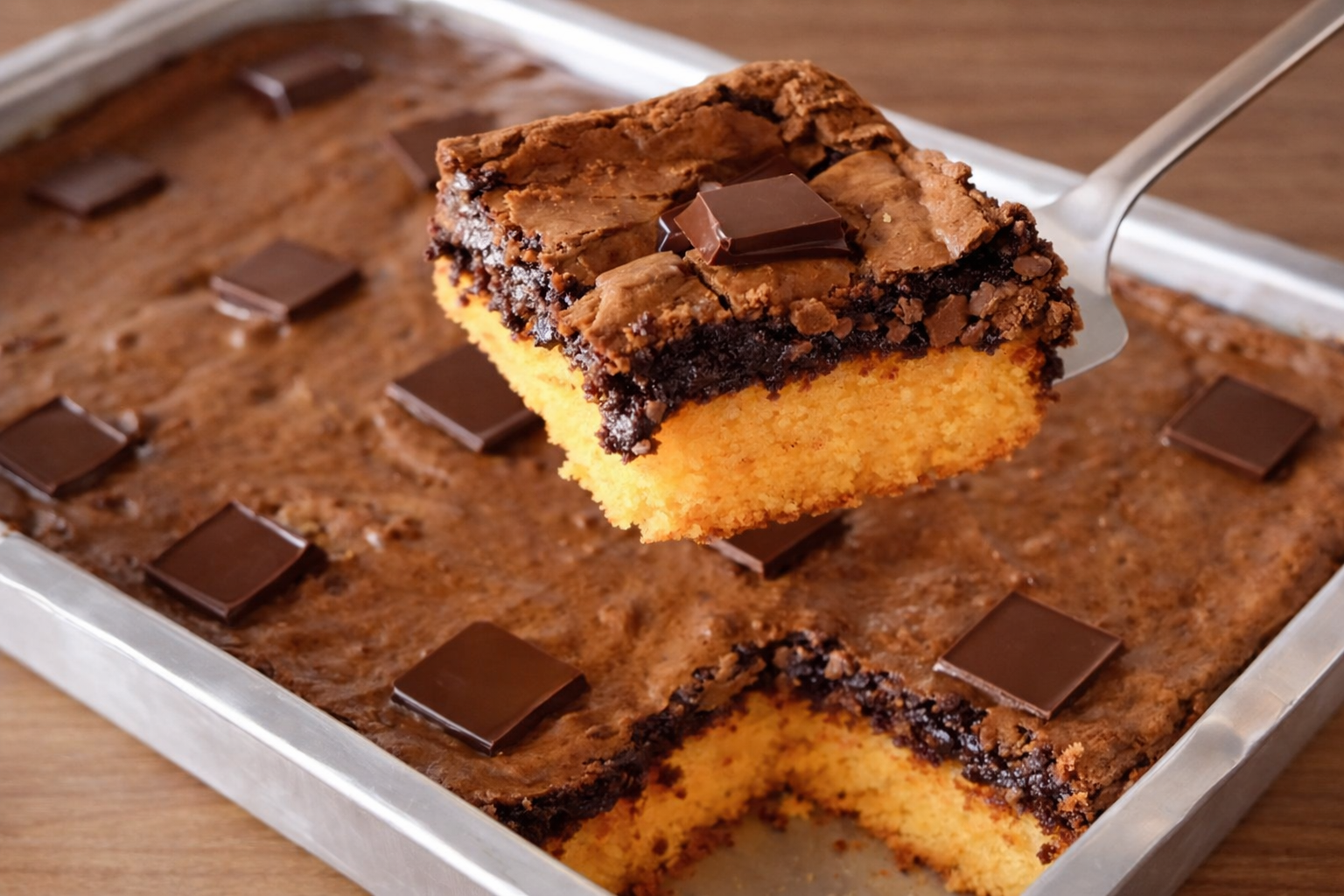 Bolo de Cenoura com Cobertura de Brownie Delicioso